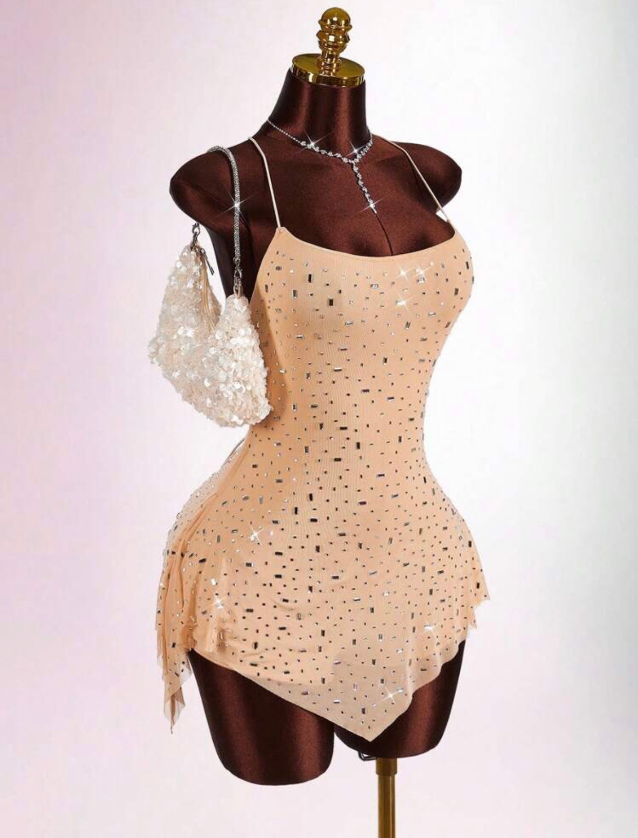 ✨ Vestido Crystal Nude ✨