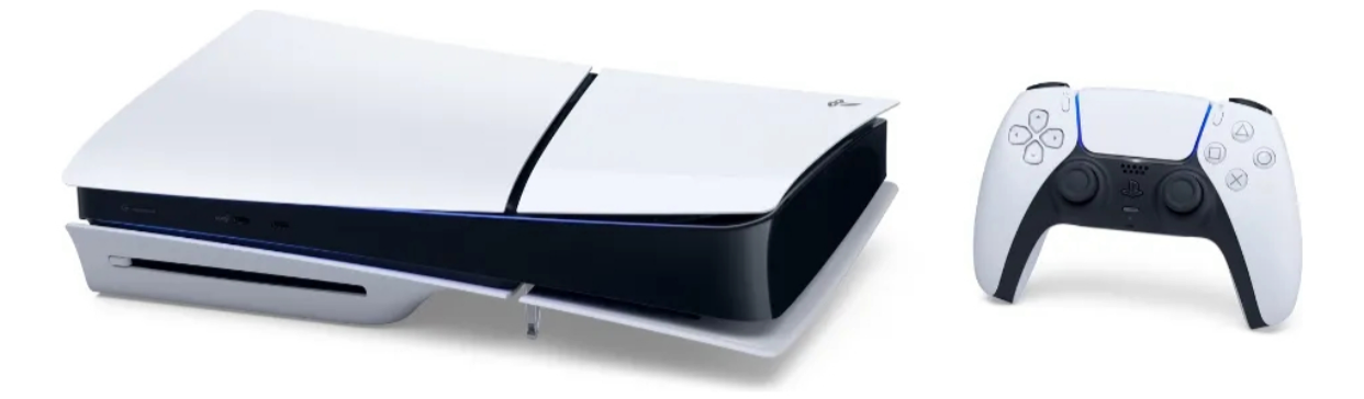 Console Sony Playstation 5 Edição Slim Disk 1tb Branco + Controle Sem Fio Dualsense Ps5 Branco