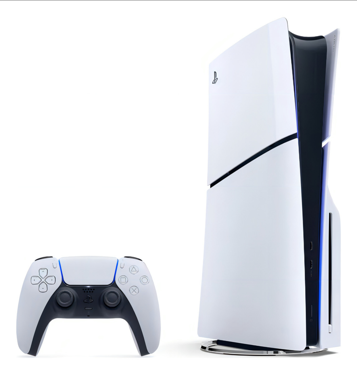 Console Sony Playstation 5 Edição Slim Disk 1tb Branco + Controle Sem Fio Dualsense Ps5 Branco