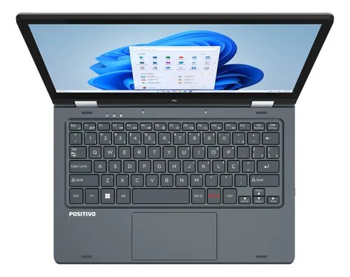 Notebook Positivo Duo 2 em 1 Intel Celeron C4128B-3 4GB 128GB 11,6" IPS HD Windows 11