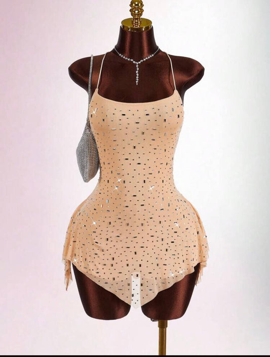 ✨ Vestido Crystal Nude ✨