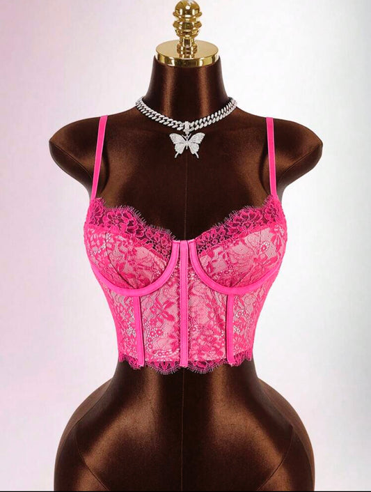 Corset Rosa Encanto - Boutique Joiá Rara