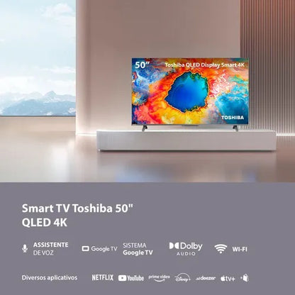 Smart Tv Qled 50 4k Toshiba 50c450ns Google Tv - Tb034m