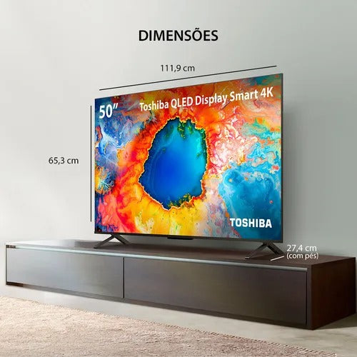 Smart Tv Qled 50 4k Toshiba 50c450ns Google Tv - Tb034m