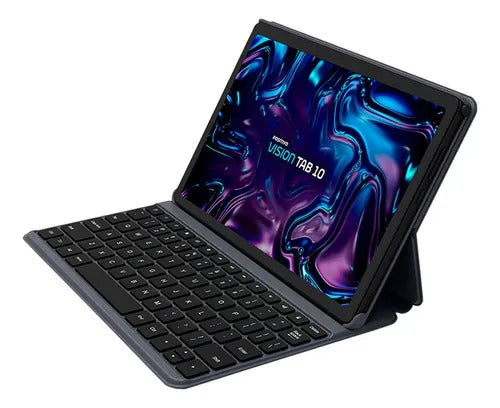 Positivo Vision Tab 10 T3010 4GB RAM 128GB com Capa Teclado Octa-Core 5 13Mp Bateria 6000mAh Tela 10.1“ HD Wifi AC e 4g Full Lamination - Preto