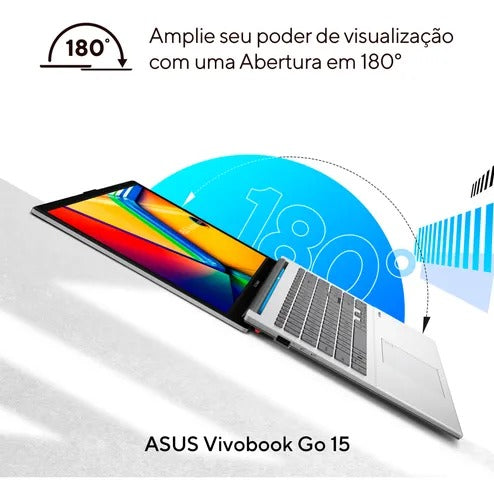 Notebook Asus Vivobook Go 15 E1504ga Intel Core I3 N305 4gb Ram 128gb Ssd Windows 11 Tela 15,6 Fhd Silver - Nj440w