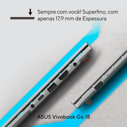 Notebook Asus Vivobook Go 15 E1504ga Intel Core I3 N305 4gb Ram 128gb Ssd Windows 11 Tela 15,6 Fhd Silver - Nj440w