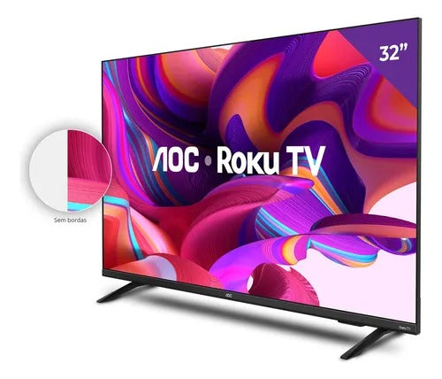 Smart Tv 32 polegadas Hd Roku Tv 32s5135/78g Preta Aoc