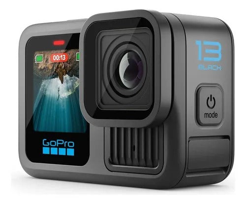 GoPro HERO13 Black - Câmera de ação à prova d'água 10m, 5.3K60, HLG HDR, 27MP, HyperSmooth 6.0, GPS, Wi-Fi 6, Detecção Automática das lentes HB-Series