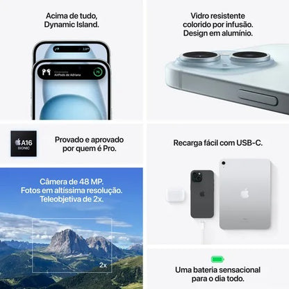 Apple iPhone 15 (256 GB) - Preto