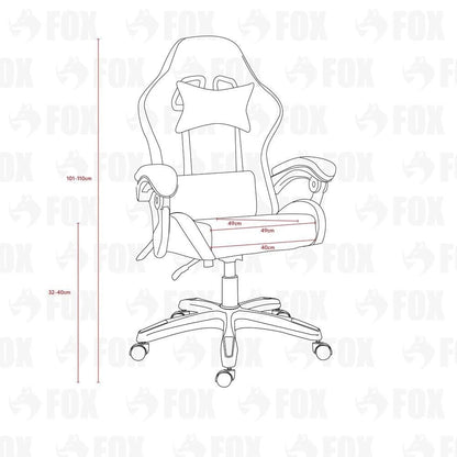 Cadeira Gamer Fox Racer Nordic Branca B98