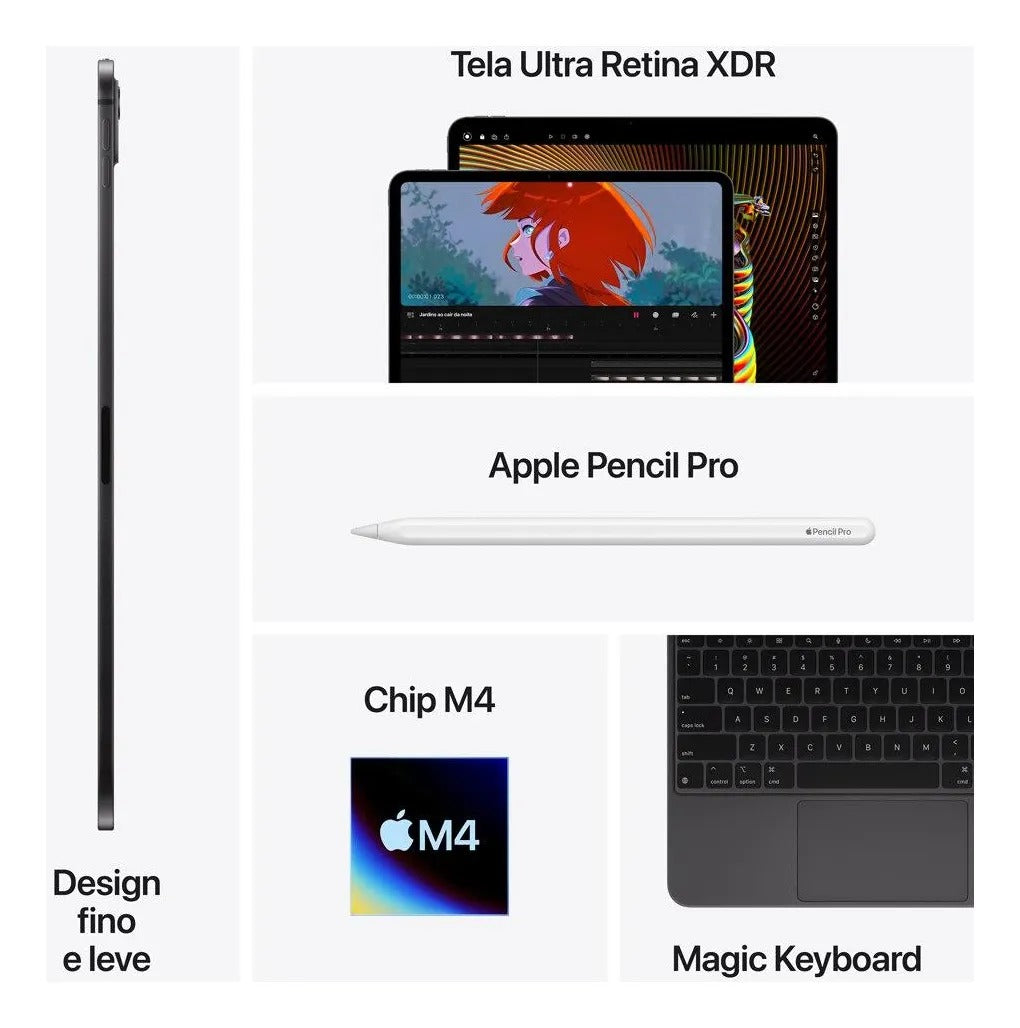 Apple iPad Pro 11 Wi-Fi 1TB Armazenamento - Preto-espacial