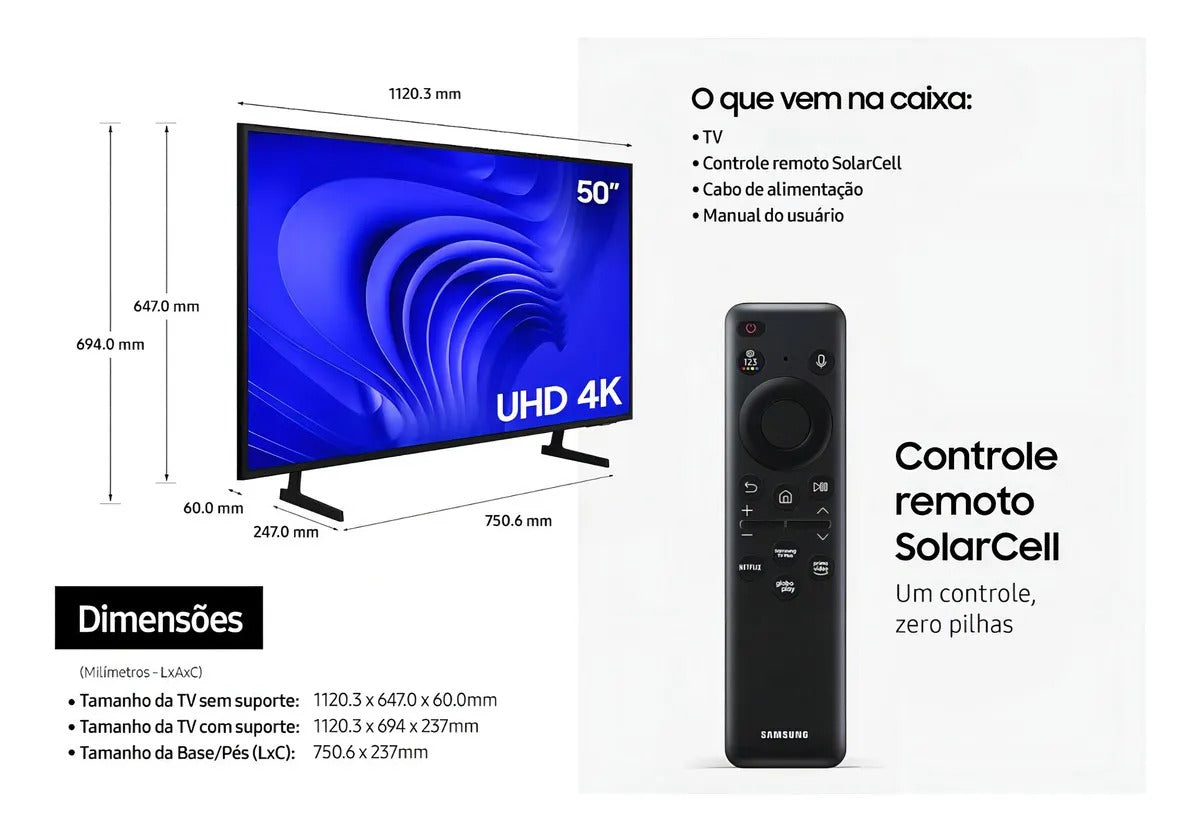 Smart Tv 50'' Samsung Lh50bedhvggxzd Led Crystal Uhd 4k Hdr