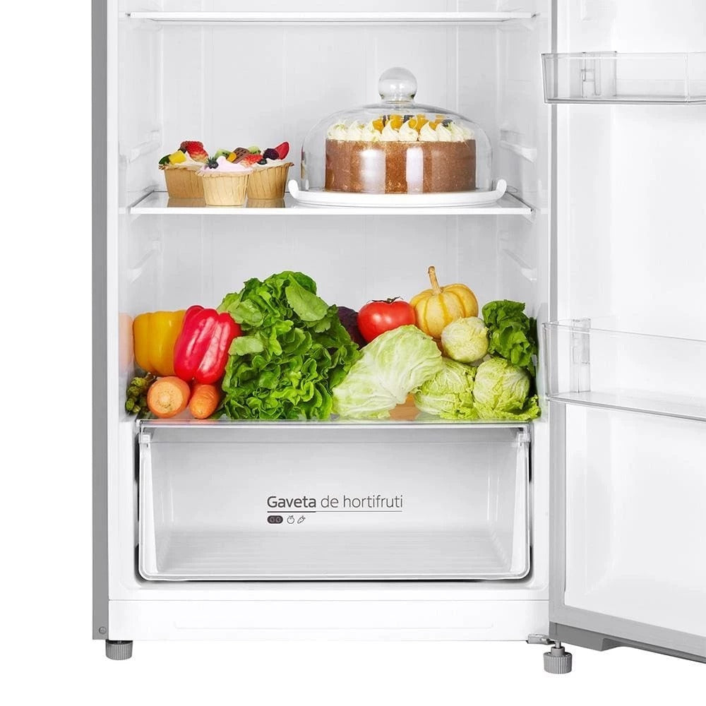 Geladeira Midea Duplex MD-RT572EVD461 Frost Free Inox com Painel Touch e Turbo Freezer – 425 litros